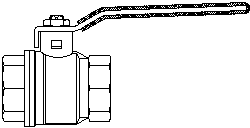 Шаровой кран "Optibal" с рычажной рукояткой Ду20, G 3/4"ВР