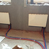 монтаж настенных и напольного радиатора отопления с подключением из стены и из пола