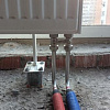 монтаж настенных и напольного радиатора отопления с подключением из стены и из пола