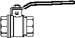 Шаровой кран "Optibal" с рычажной рукояткой Ду20, G 3/4"ВР